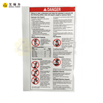 Perygl decal diogelwch cyffredinol 43091 ar gyfer genie